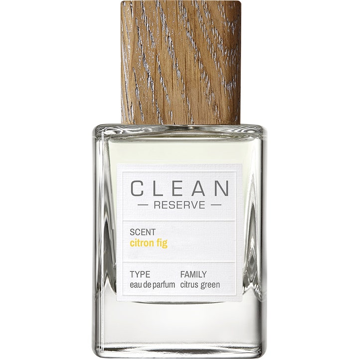 Clean Reserve Citron Fig Eau de Parfum 50 ml fräsch citrus fig parfym i en fyrkantig glasflaska med lock av ljust trä