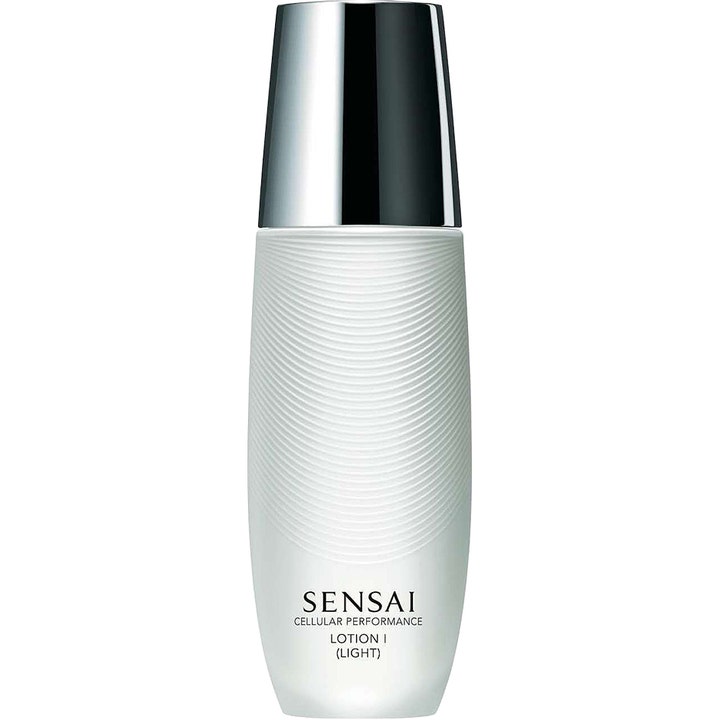 Sensai Cellular Performance Lotion I Light 125 ml japansk hudvård ansiktslotion i vit flaska med vågmönster och silverkork.