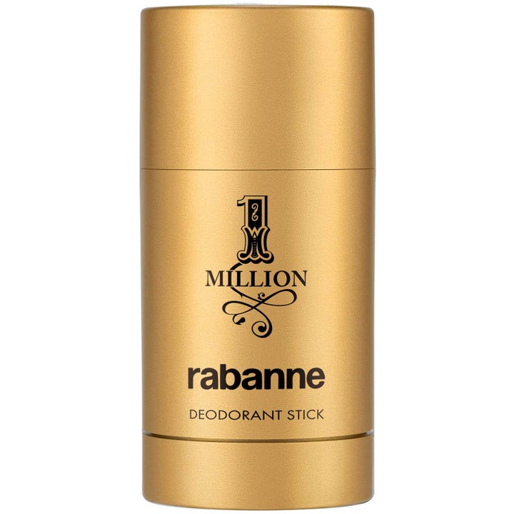 Rabanne 1 Million 75 ml 1 million deo stick lyxig ger maskulin lyxparfym i en guldfärgad cylindrisk hylsa.
