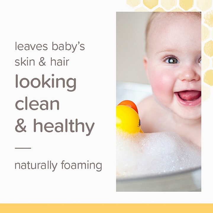 Burt's Bees Baby Bee Shampoo & Wash 235 ml 2-i-1 baby schampo och tvål ger ren hy på glad bebis i skummande bad