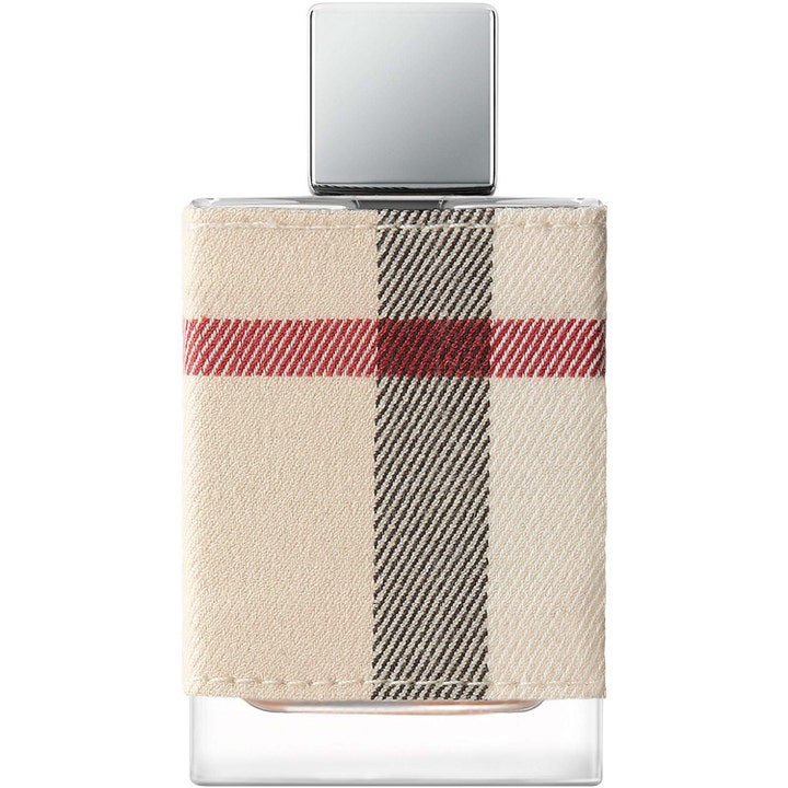 Burberry London Eau de Parfum 50 ml parfym dam i tygklädd flaska med klassiskt rutmönster och silverkork