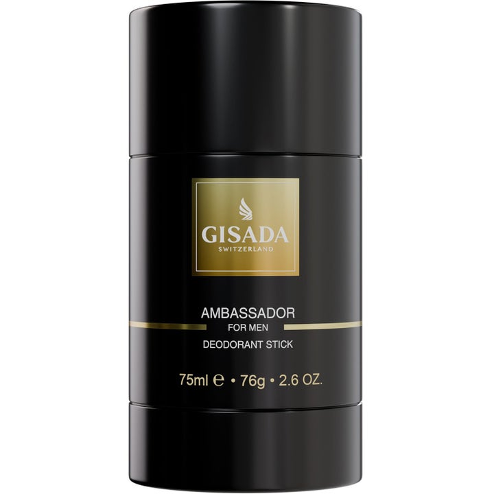 Gisada Ambassador for Men 75ml deodorant stick som ger fräschör i en stilren svart hylsa med gulddetaljer.