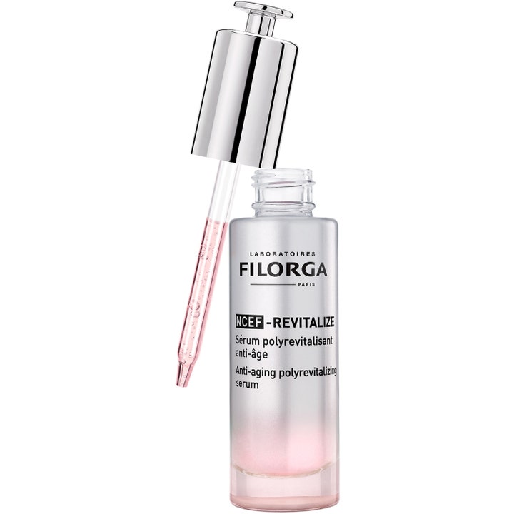 Filorga NCEF-Revitalize Serum 30 ml antiaging serum för alla hudtyper i frostad flaska med utdragen silverpipett