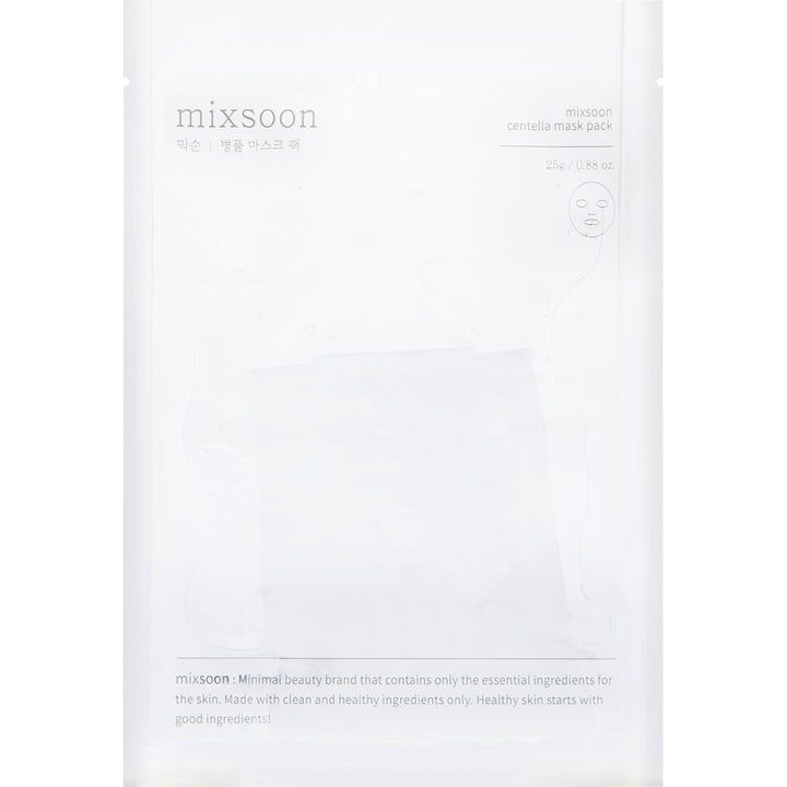 Mixsoon Centella Mask Pack 25g lugnande ansiktsmask i vit minimalistisk förpackning med en enkel linjeteckning.