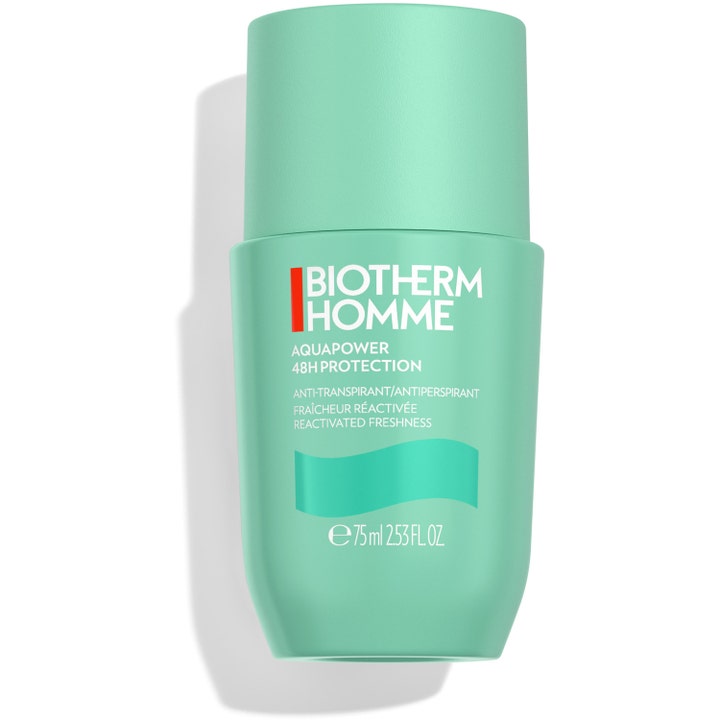 Biotherm Homme Aquapower 75 ml 48h antiperspirant herrdeodorant i mintgrön förpackning med kylande effekt