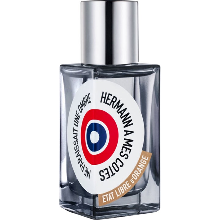 Etat Libre d'Orange Hermann 50 ml parfym i rektangulär glasflaska med silverkork och rund grafisk etikett