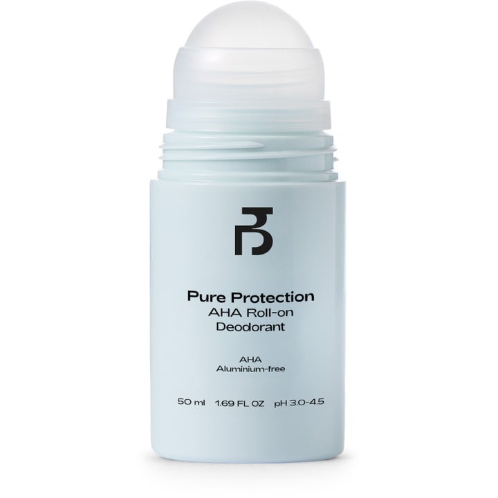 Bodyologist Pure Protection AHA Roll-on Deodorant 50 ml aluminiumfri deodorant i en ljusblå flaska med roll-on-kula.