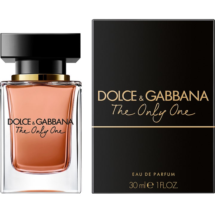 Dolce & Gabbana The Only One Eau de Parfum 30 ml elegant dam parfym i glasflaska med persikofärgad vätska och svart box