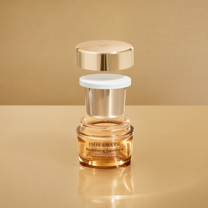 Estée Lauder Revitalizing Supreme+ Youth Power Creme 50 ml anti-aging refill i guldglänsande glasburk för hudföryngring