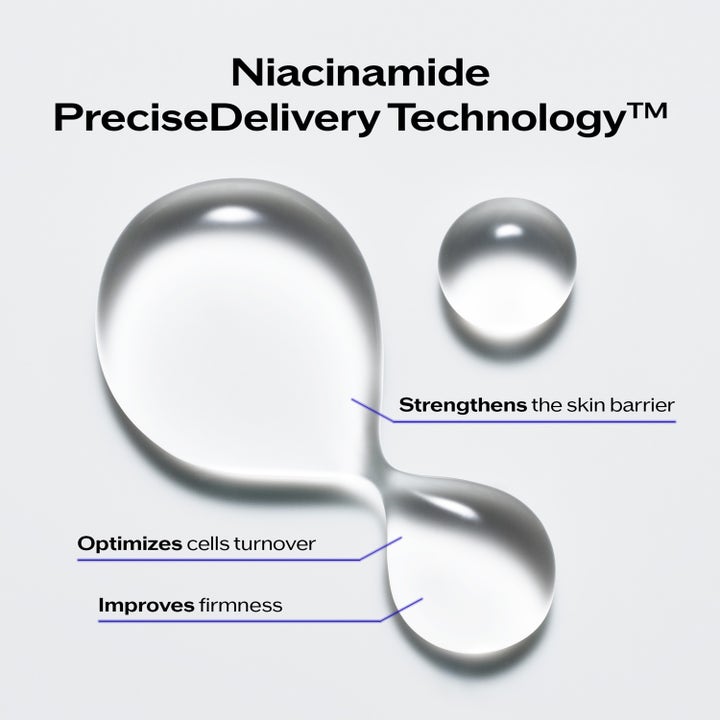 Shiseido Bio Performance 2.0 Micro Needle 1,4 ml med niacinamide visar droppar som stärker hudbarriären.