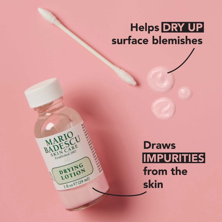 Mario Badescu Drying Lotion 29 ml punktbehandling mot orenheter med bomullspinne och rosa formula