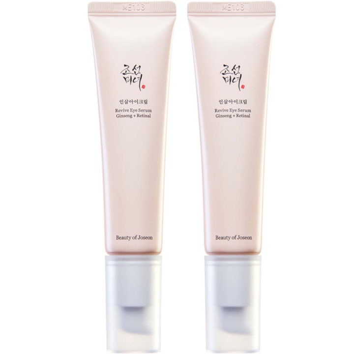 Beauty of Joseon Revive Eye Serum 30 ml anti-aging ögonserum i två beigea tuber med vita pumplock