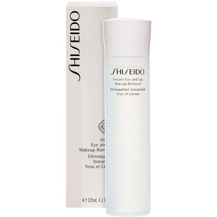 Shiseido The Skincare Instant Eye and Lip Makeup Remover 125 ml lyxig ögon- och läpprengöring i vit frostad flaska