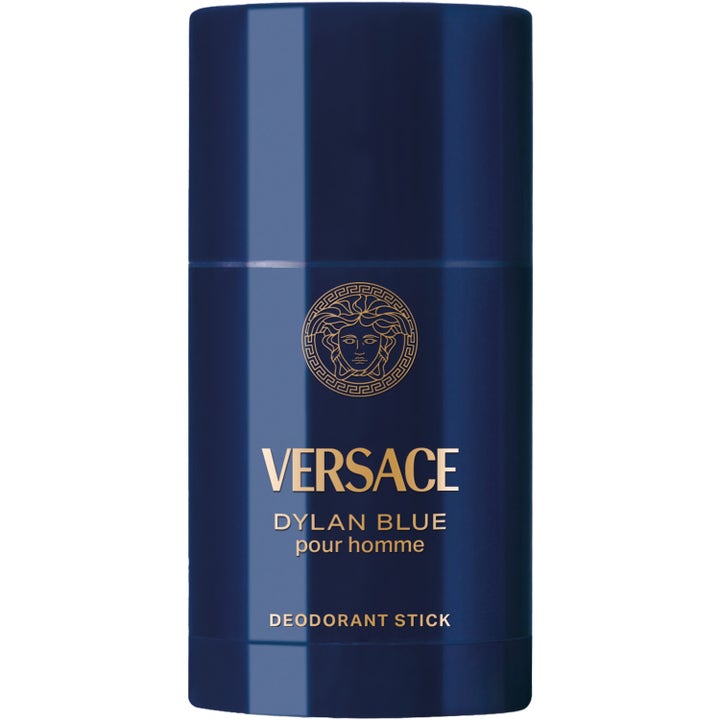Versace Dylan Blue Pour Homme 75 ml deostick herr med elegant fougère i mörkblå hylsa med guldlogo.