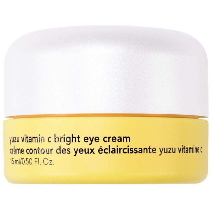 Yuzu Vitamin C Bright Eye Cream 15 ml lystergivande ögonkräm i en gul burk med vitt lock som ger lyster.