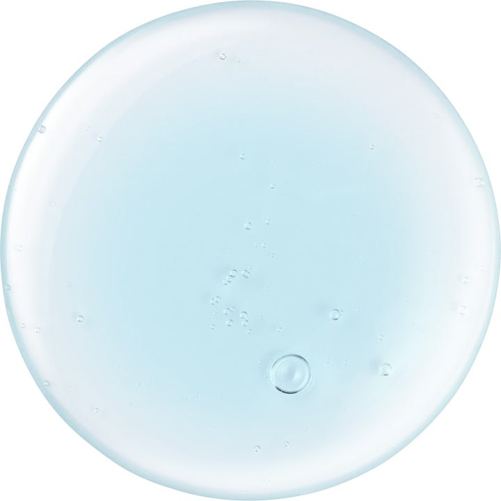 Klairs EGF Blue AC Calming Serum 50 ml lugnande serum med en ljusblå genomskinlig geltextur och små luftbubblor.
