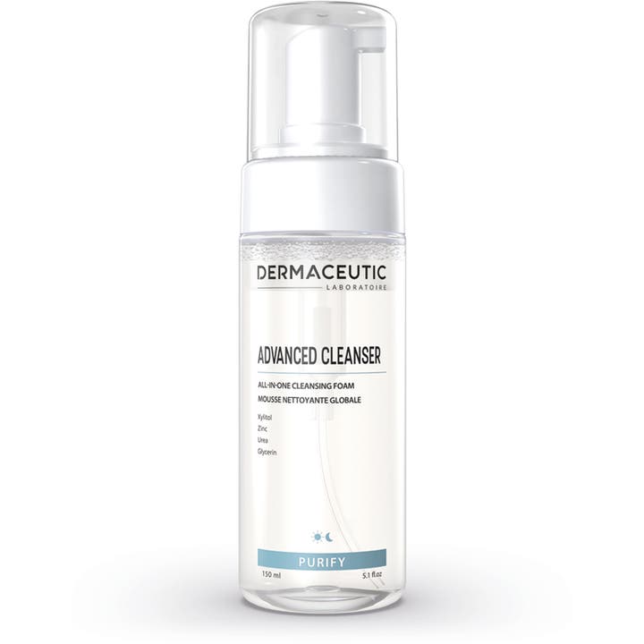 Dermaceutic Advanced Cleanser 150 ml lugnande återfuktande ansiktstvätt i genomskinlig pumpflaska
