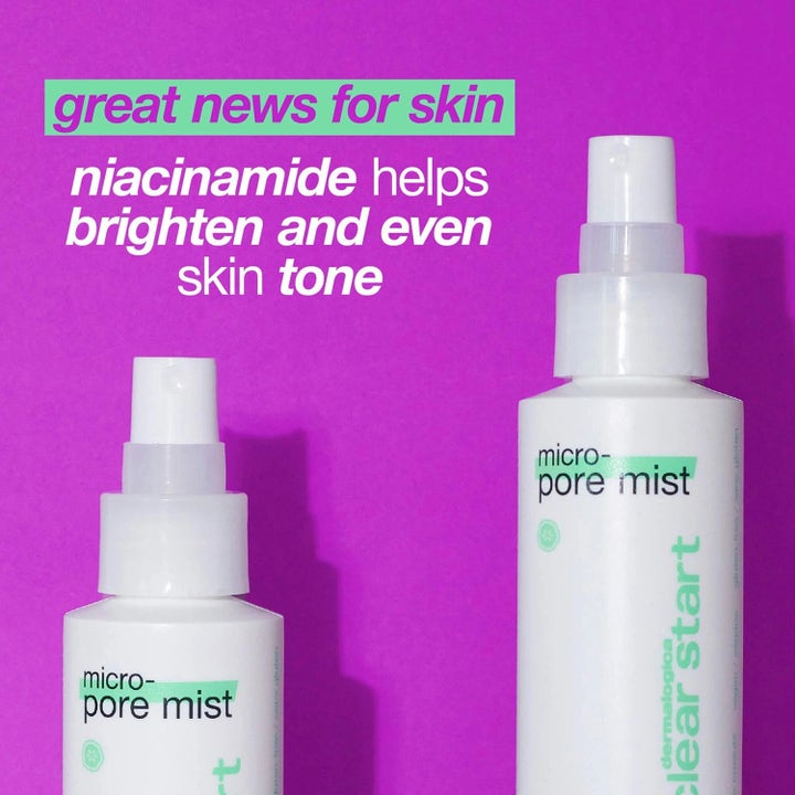 Dermalogica Clear Start Micro-Pore Mist ansiktsrengöring för porminimering med niacinamid i vita sprayflaskor