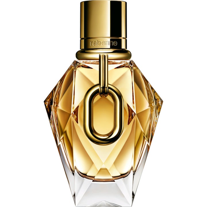 Rabanne Million Gold for Her 50 ml million gold eau de parfum refillable i fasetterad glasflaska med guldfärgad länk