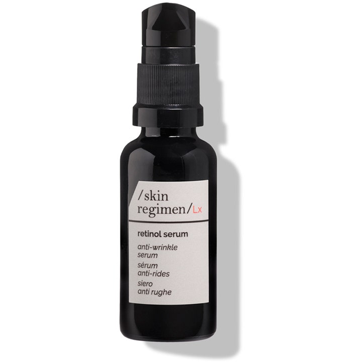 /skin regimen/ Lx Retinol Serum 25 ml anti-age ansiktsserum i mörk glasflaska med praktisk pump.