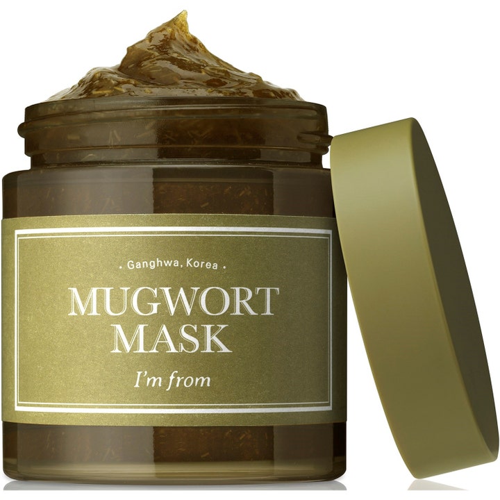 I'm From Mugwort Mask 110 g anti-inflammatorisk ansiktsmask i glasburk med örtig gelkonsistens.