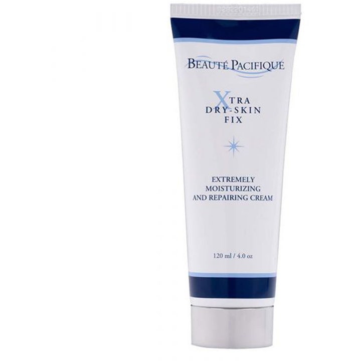 Beauté Pacifique Xtra Dry Skin Fix 120 ml ansiktskräm för extremt torr hud i vit tub med blå detaljer och silverlock