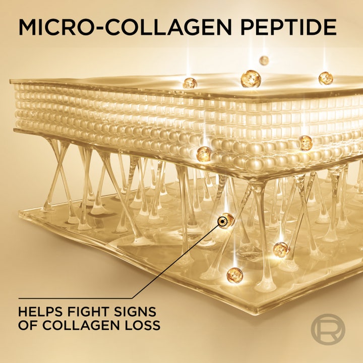 L'Oréal Paris Age Perfect 50 ml fuktgivande nattkräm visar micro-collagen peptide som stärker hudstrukturen.