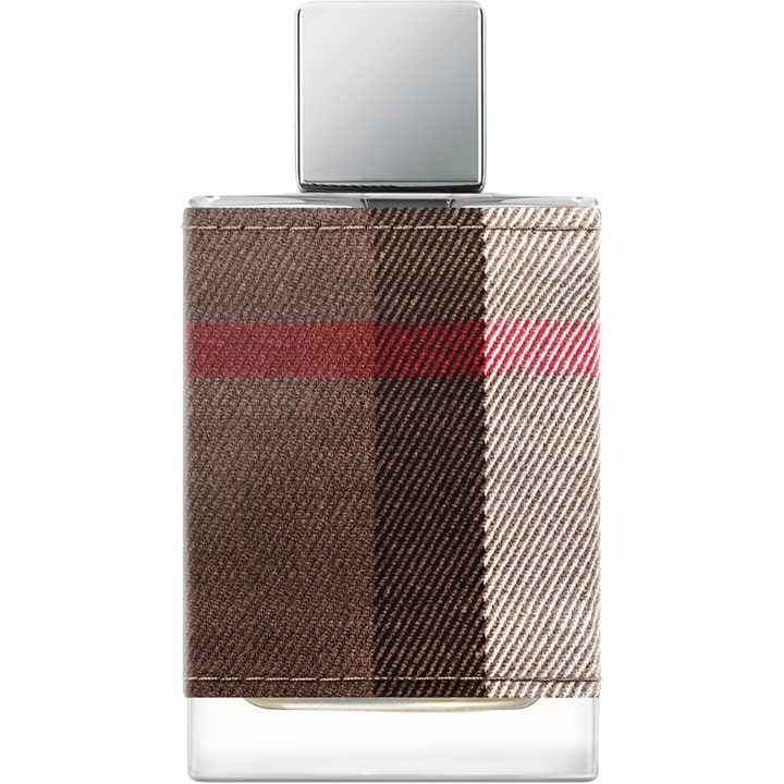 Burberry London for Men 50ml eau de toilette herrparfym i rektangulär flaska klädd i brunrutigt tyg med silverlock