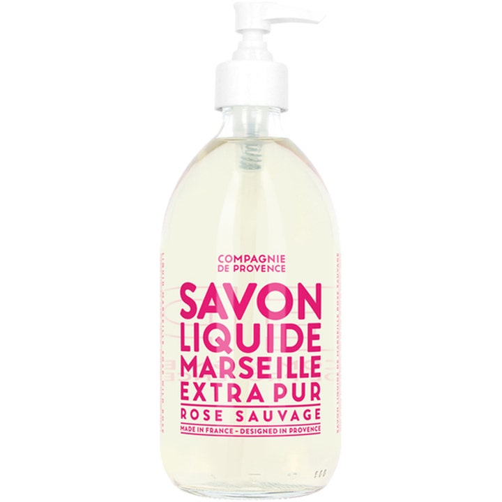 Compagnie de Provence Savon Liquide Marseille 500ml fransk flytande rosentvål i klar flaska med vit pump