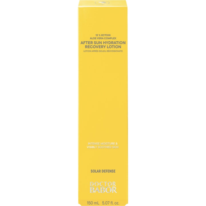 Babor DOC After Sun Hydration Recovery Lotion 150 ml återfuktande after sun i gul kartong med 12% ectoin.