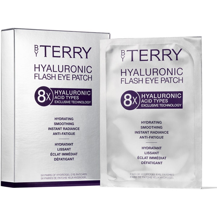 By Terry Hyaluronic Flash Eye Patch 5 par anti-trötthets ögonmask i lyxig silverförpackning och matchande sachet