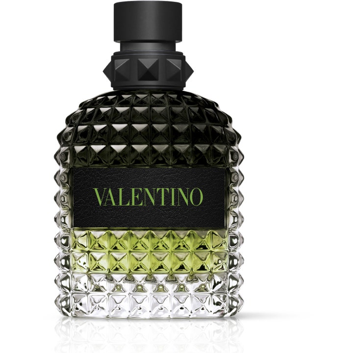Valentino Born In Roma Uomo Green Stravaganza 100 ml valentino parfym män i glasflaska med nitar och grön vätska