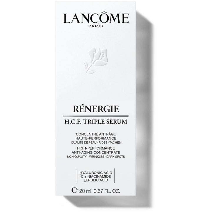 Lancôme Rénergie H.C.F. Triple Serum 20 ml anti-aging ansiktsserum i vit ytterförpackning med präglad ros