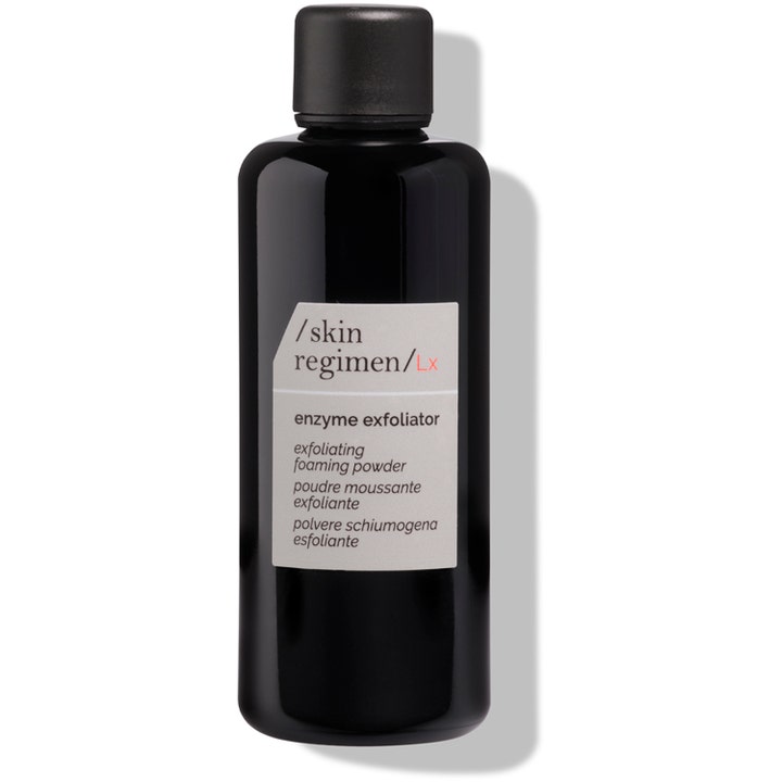 Skin Regimen Lx Enzyme Exfoliator daglig peeling för ansiktet i en svart flaska som ger en jämnare hudyta