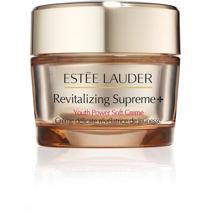 Estée Lauder Revitalizing Supreme+ Youth Power Soft Creme återfuktande ansiktskräm i guldskimrande glasburk