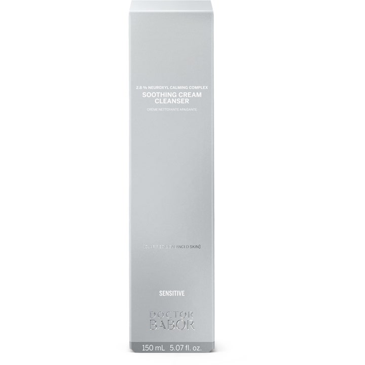 Babor Doctor Soothing Cream Cleanser 150 ml lugnande ansiktsrengöring i en silvergrå ytterkartong för känslig hud