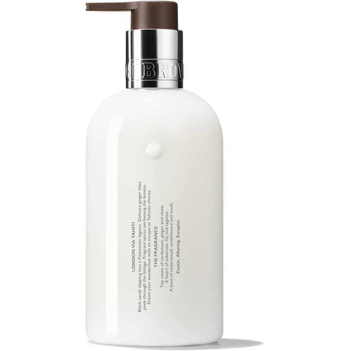 Molton Brown Heavenly Gingerlily Body Lotion 300 ml återfuktande ingefärslotion i vit flaska med brun pump