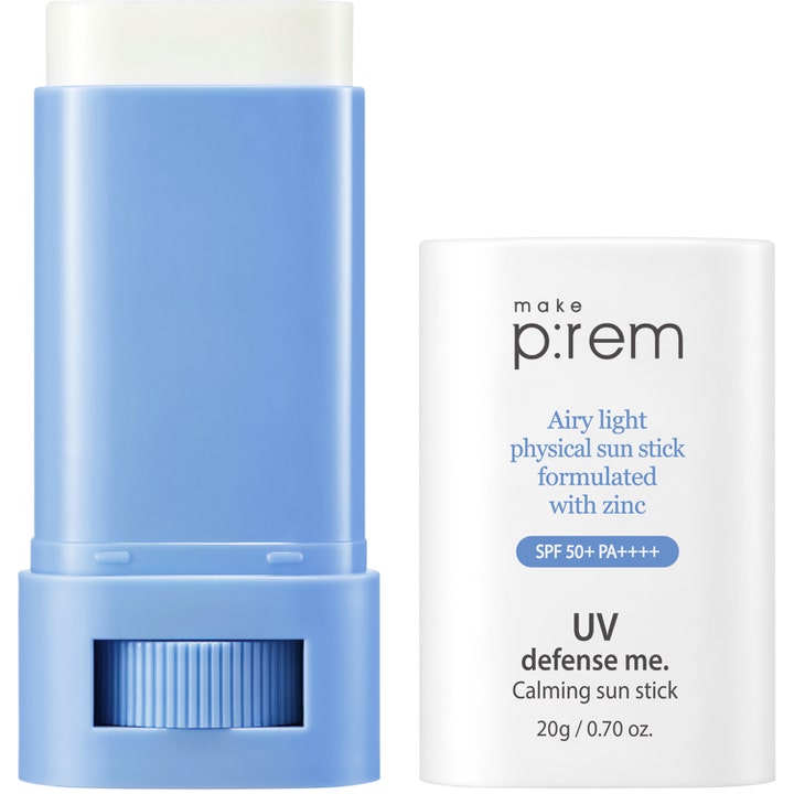 make p:rem UV defense me. Calming sun stick 20g lugnande solstift med zink i ljusblå hylsa med vitt lock