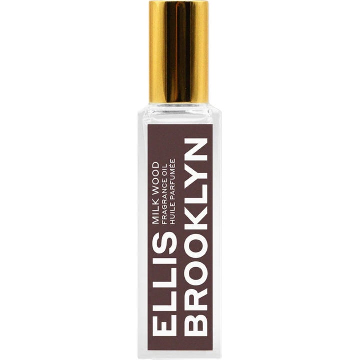 Ellis Brooklyn Perfume Oil Rollerball Milk Wood 15 ml parfymolja i glasflaska med guldfärgad kork och brun etikett