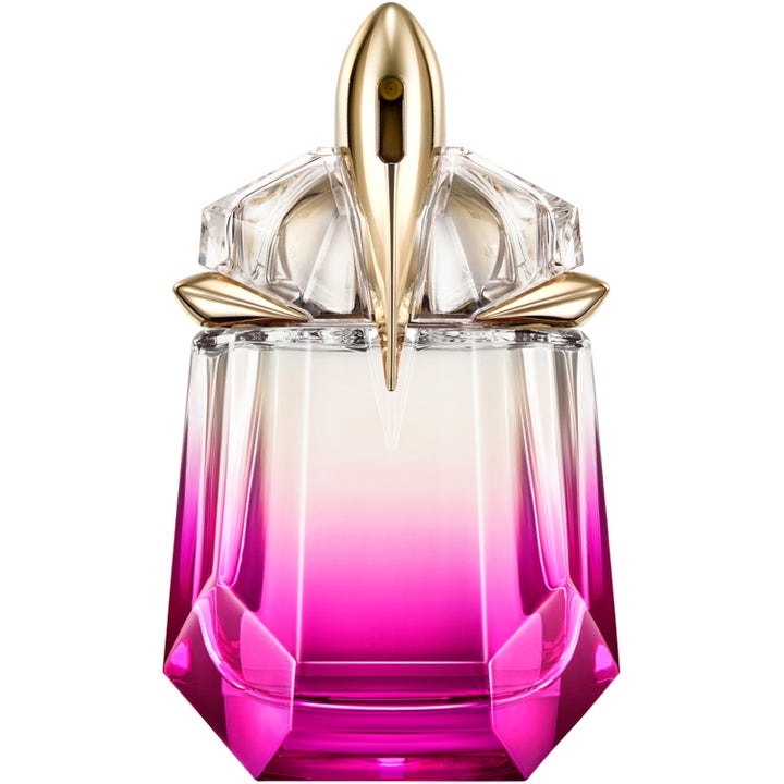 Mugler Alien Pulp Eau de Parfum 30 ml damparfym i en facetterad glasflaska med rosa gradient och guldfärgad kork