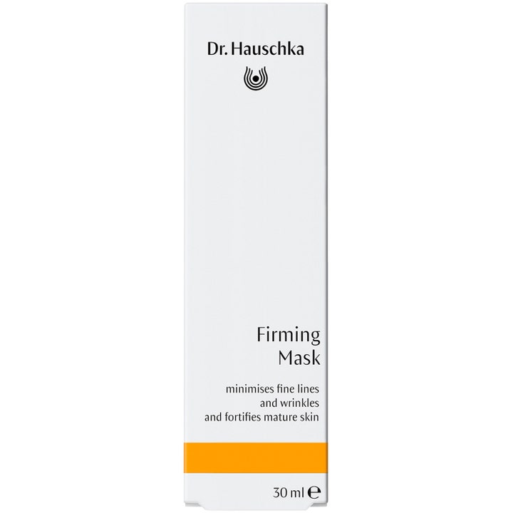 Dr. Hauschka Firming Mask 30 ml uppstramande ansiktsmask i vit förpackning som motverkar rynkor och fina linjer.