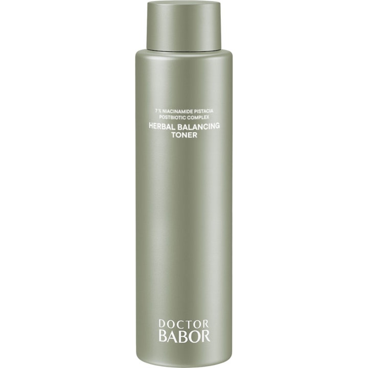 Doctor Babor Cleanformance Herbal Balancing Toner växtbaserad och balanserande toner i grön borstad flaska med vitt lock