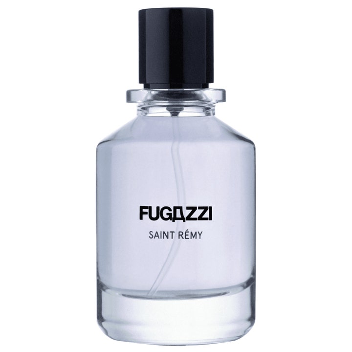 Fugazzi Saint Remy 100 ml unisex parfym i stilren genomskinlig glasflaska med svart cylindriskt lock