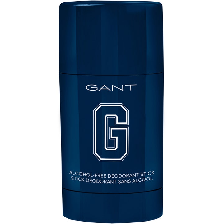 GANT deostick 75 ml alkoholfri deodorant stick för män som ger lång hållbarhet i mörkblå hylsa med vit G-logotyp