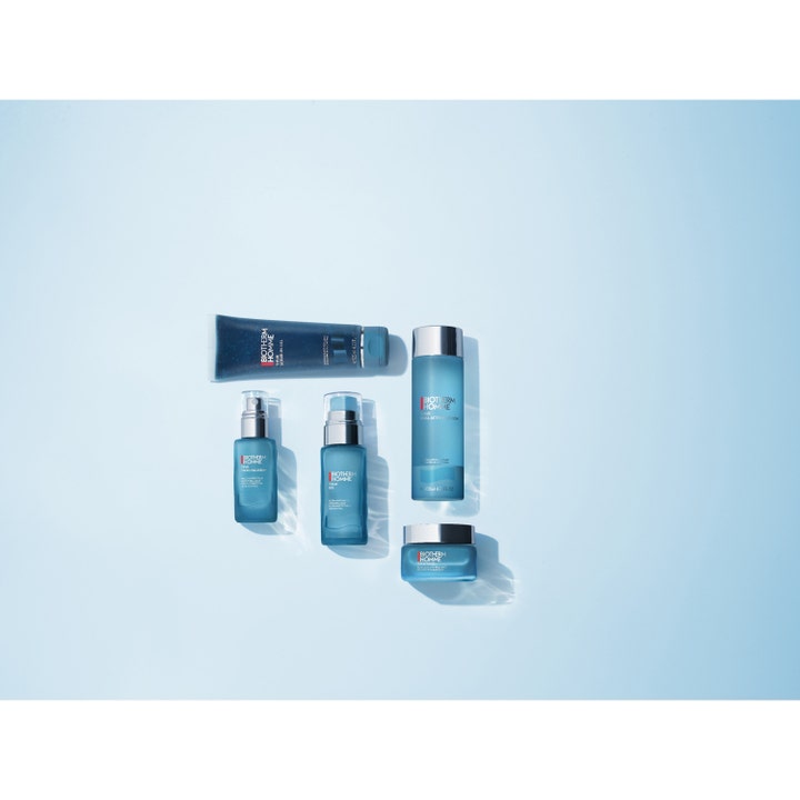 Biotherm T-Pur Anti Oil & Shine Gel 50 ml mattifying gel motverkar glans i en grupp av blå hudvårdsprodukter