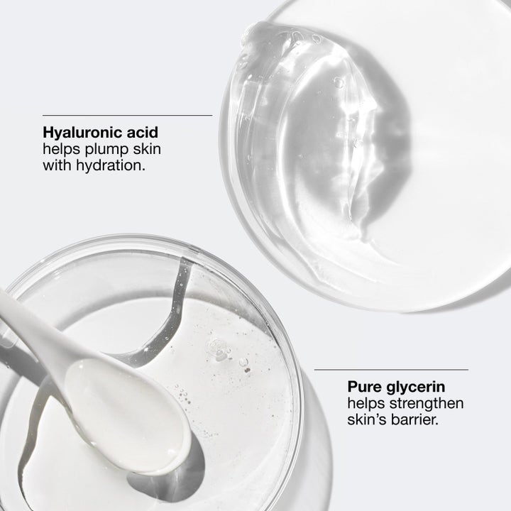 Clinique Dagligt Skydd 105 ml återfuktande solskydd med hyaluronsyra och glycerin i en genomskinlig geltextur