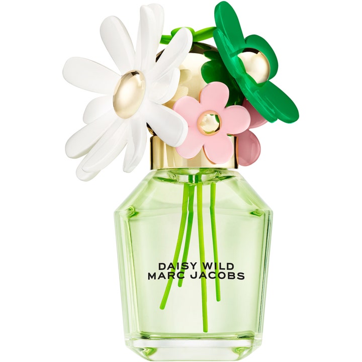 Marc Jacobs Daisy Wild Eau de Parfum 50 ml blommig parfym i grön glasflaska med dekorativa blommor på korken