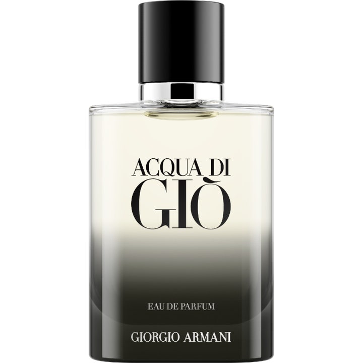 Armani Acqua di Giò Eau de Parfum 50 ml fräsch herrparfym citrus i glasflaska med svart tonad botten och svart lock
