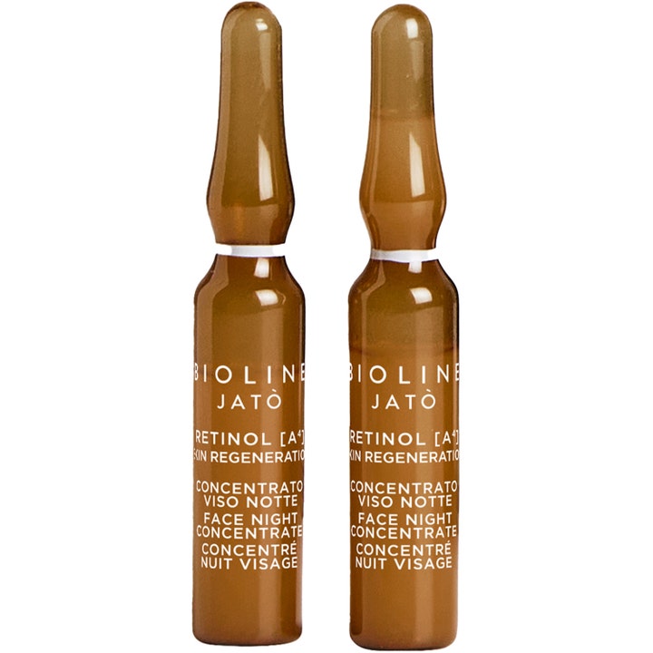 Bioline Jatò Retinol A4 Face Night Concentrate retinol nattserum för effektiv hudföryngring i två bruna glasampuller