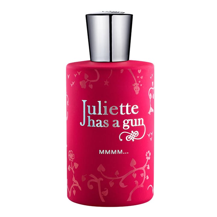 Juliette has a gun Mmmm... 100 ml söt parfym i en ceriserosa matt flaska med blommönster och silverkork